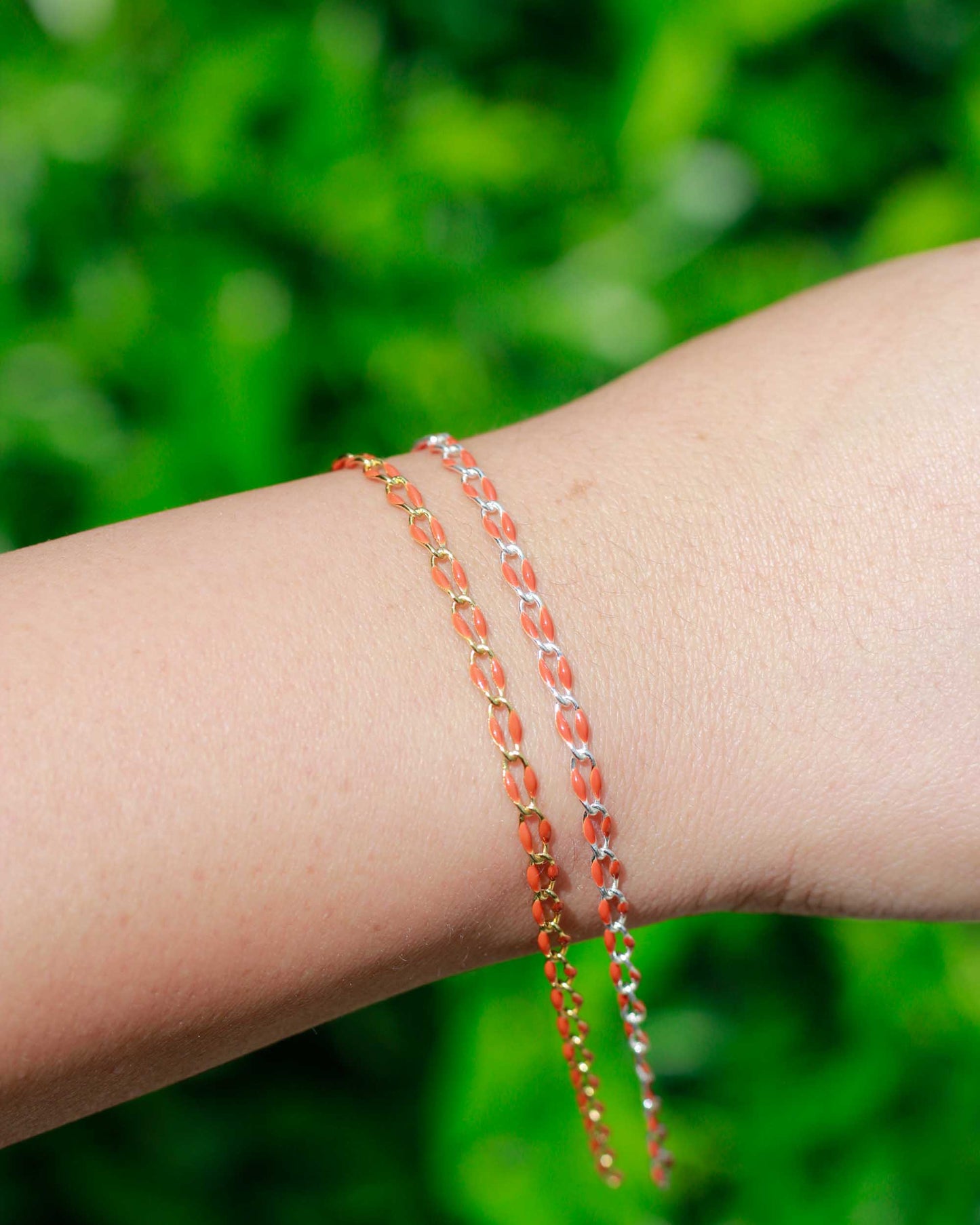 Burnt Orange Enamel Chain, GP125