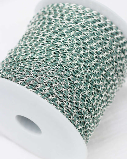 Sage Green Enamel Chain, SP120