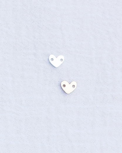 5x6mm Asymmetrical Heart Connector, CN232