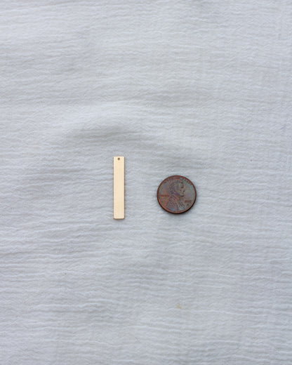 1.20" Blank Rectangle Charm, B90