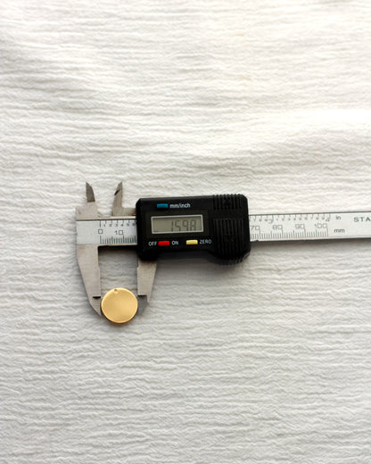 15.9mm Blank Disc Charm, B72
