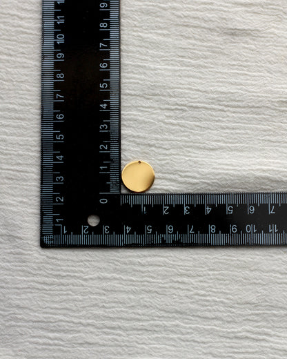 15.9mm Blank Disc Charm, B72