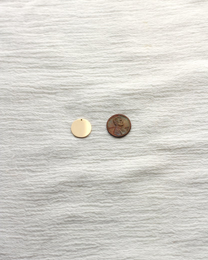 15.9mm Blank Disc Charm, B72
