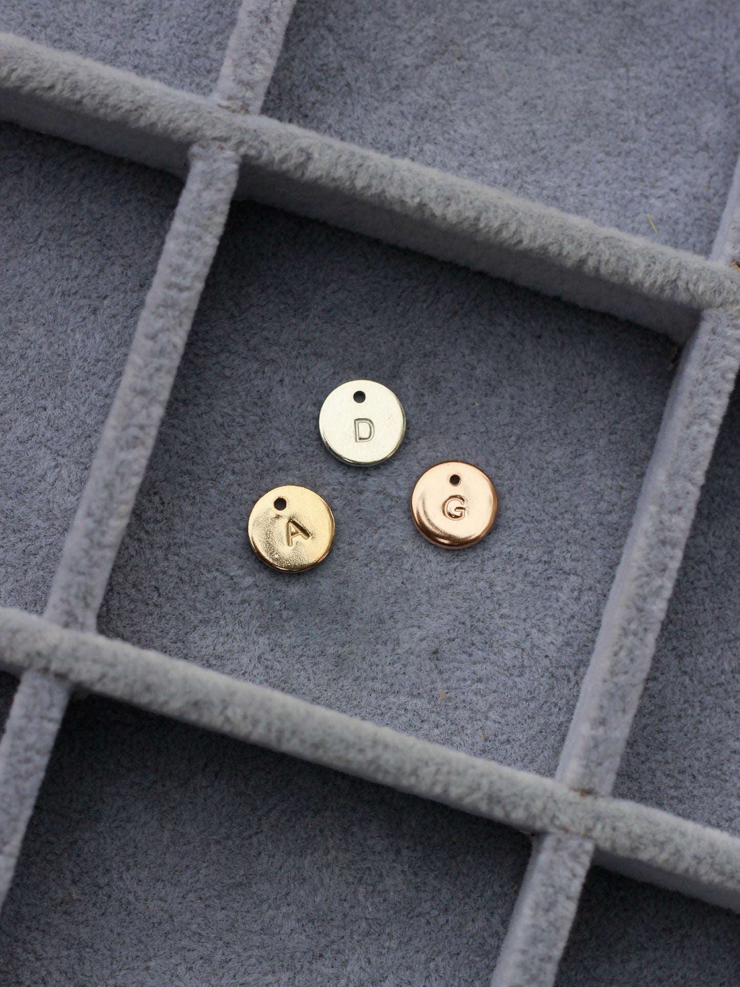 9.5mm Letter Disc Charm, CH156
