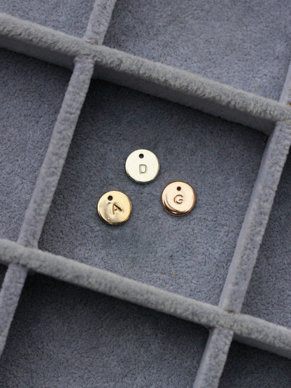 9.5mm Letter Disc Charm, CH156