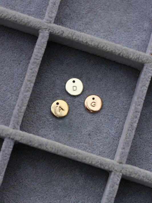 9.5mm Letter Disc Charm, CH156