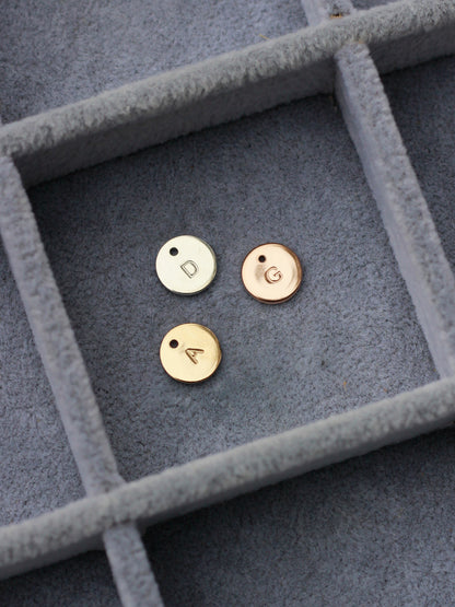 9.5mm Letter Disc Charm, CH156