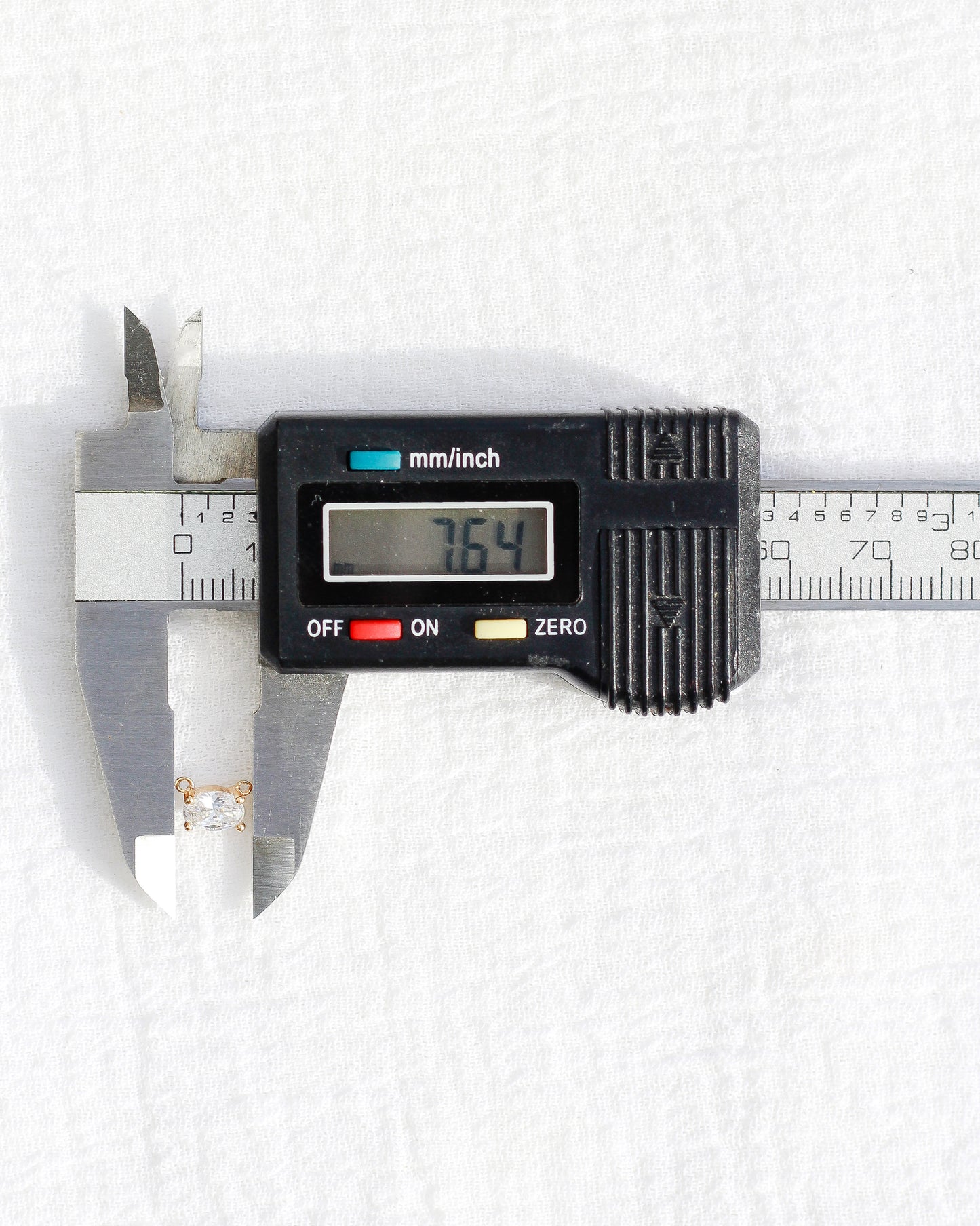 White CZ Oval Connector, CN228