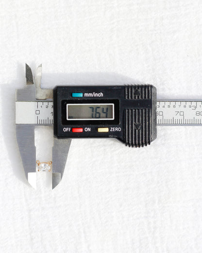 White CZ Oval Connector, CN228