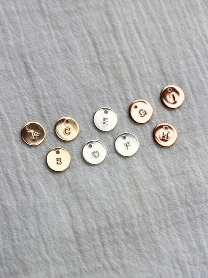 9.5mm Letter Disc Charm, CH156