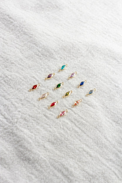 3mm CZ Marquise Birthstone Connector, CN306