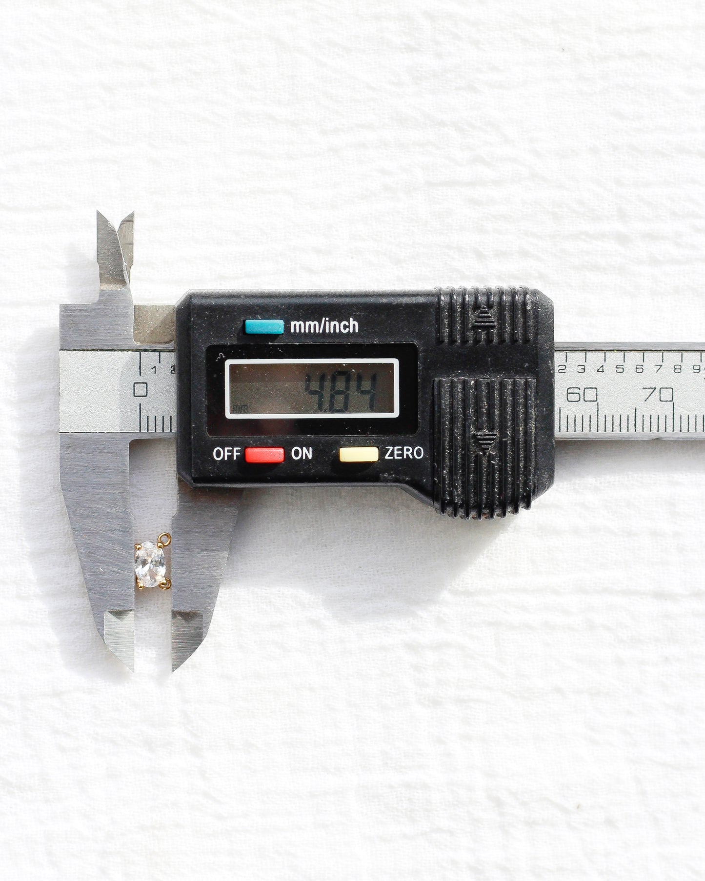 White CZ Oval Connector, CN228