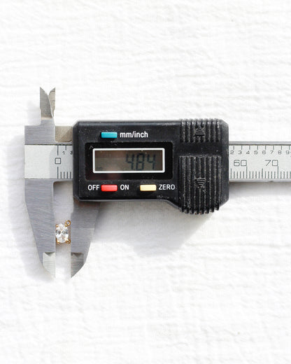 White CZ Oval Connector, CN228