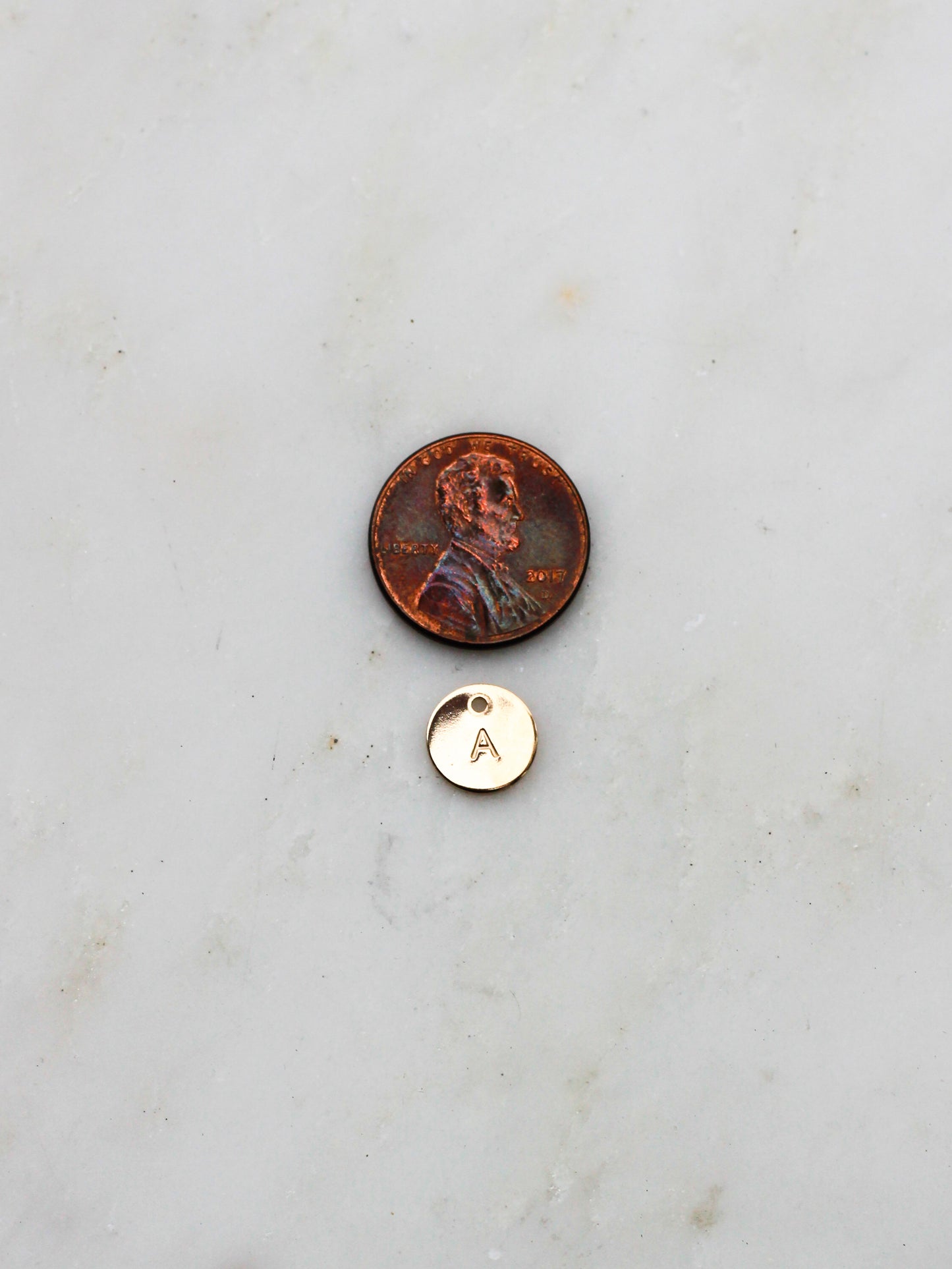 9.5mm Letter Disc Charm, CH156