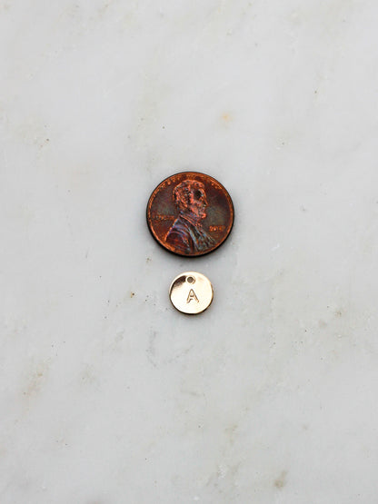 9.5mm Letter Disc Charm, CH156