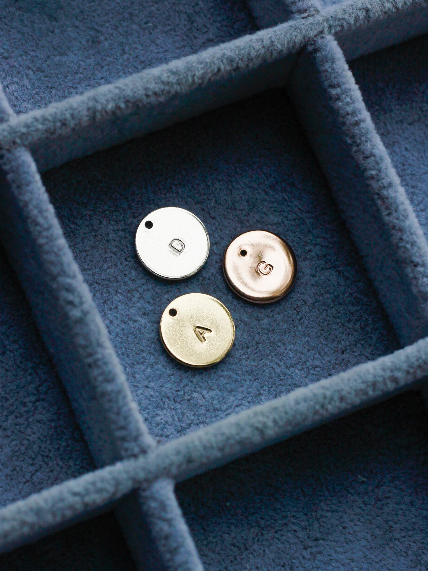 12.7mm Letter Disc Charm, CH157