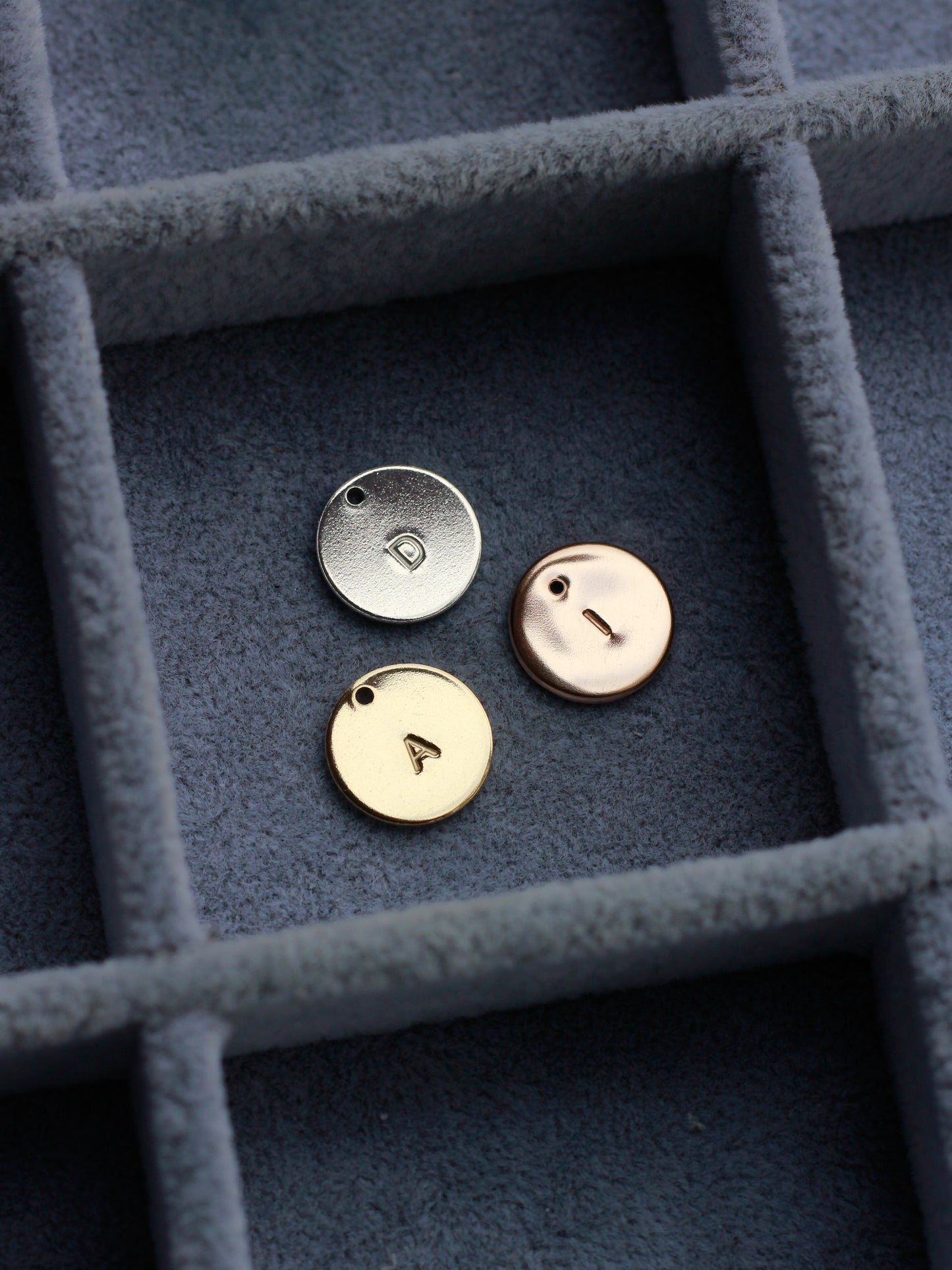 12.7mm Letter Disc Charm, CH157