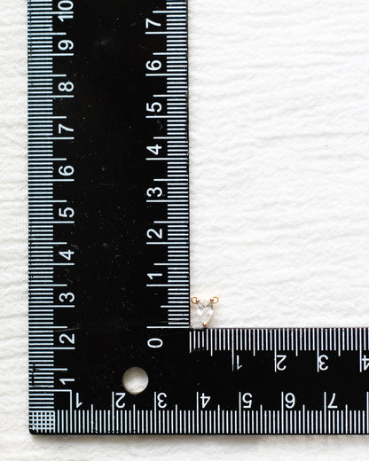 White CZ Teardrop Necklace Connector, CN230