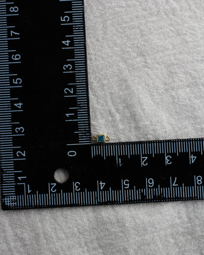 3mm CZ Square Birthstone Connector, CN304