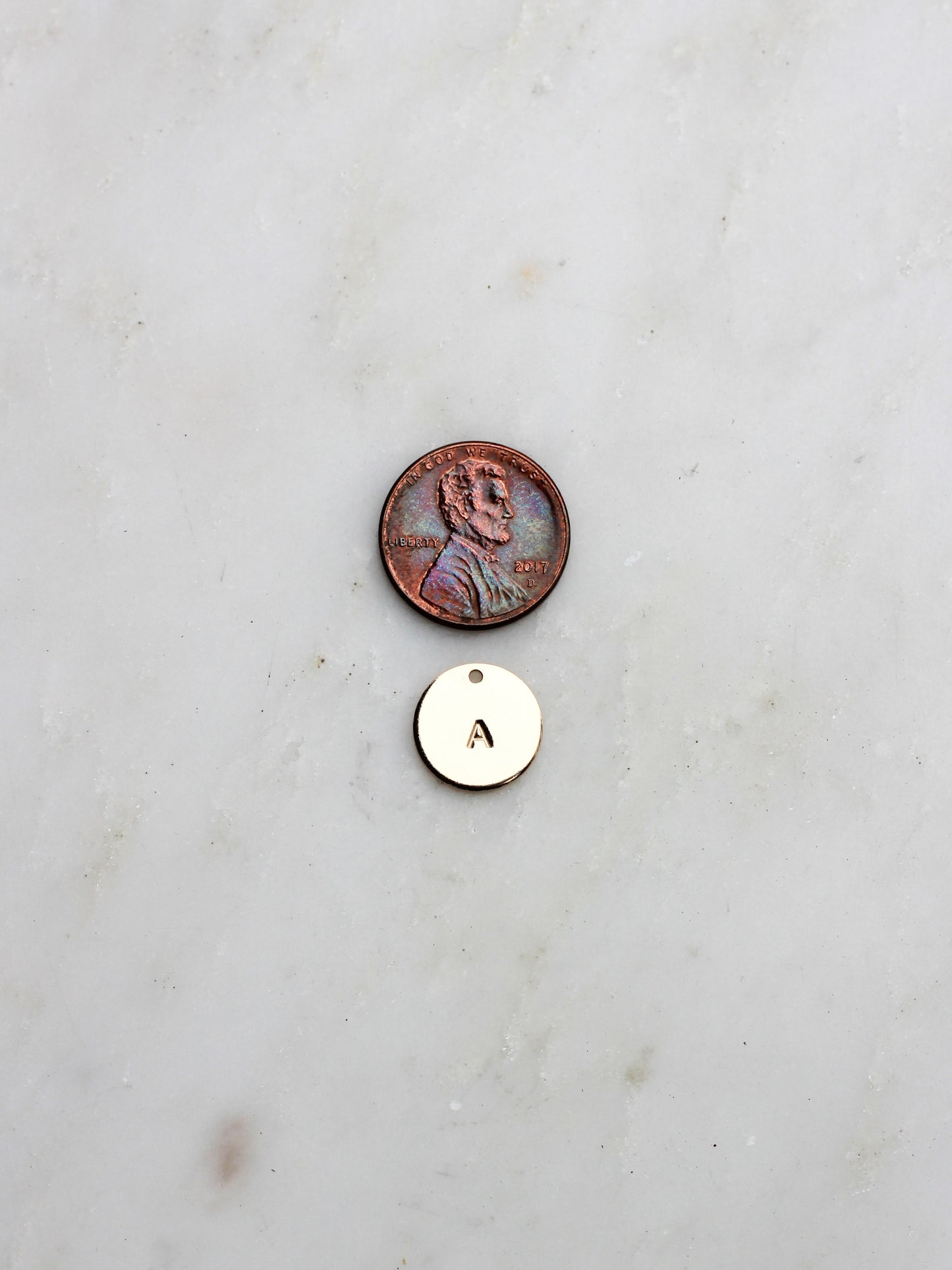 12.7mm Letter Disc Charm, CH157
