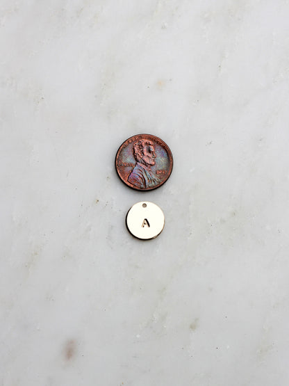 12.7mm Letter Disc Charm, CH157