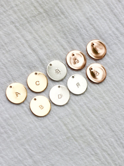 12.7mm Letter Disc Charm, CH157