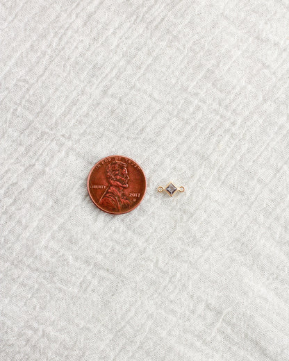 3mm CZ Diamond Shaped Birthstone Connector, CN305