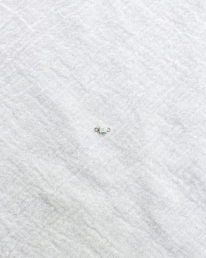 3mm White Opal Square Shaped Connector, CN309