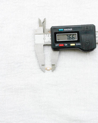 3mm White Opal Square Shaped Connector, CN309