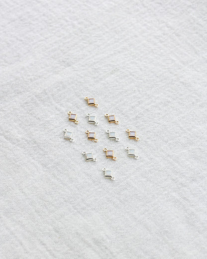 3mm White Opal Diamond Shaped Connector, CN313