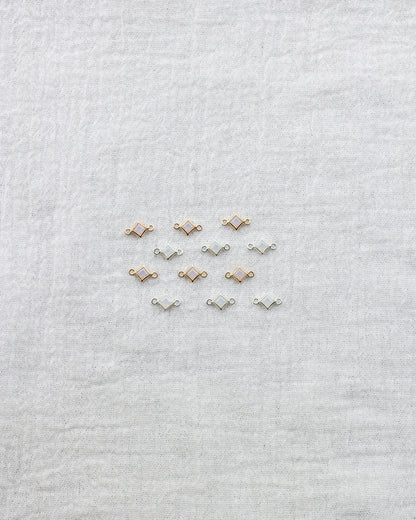 3mm White Opal Diamond Shaped Connector, CN313