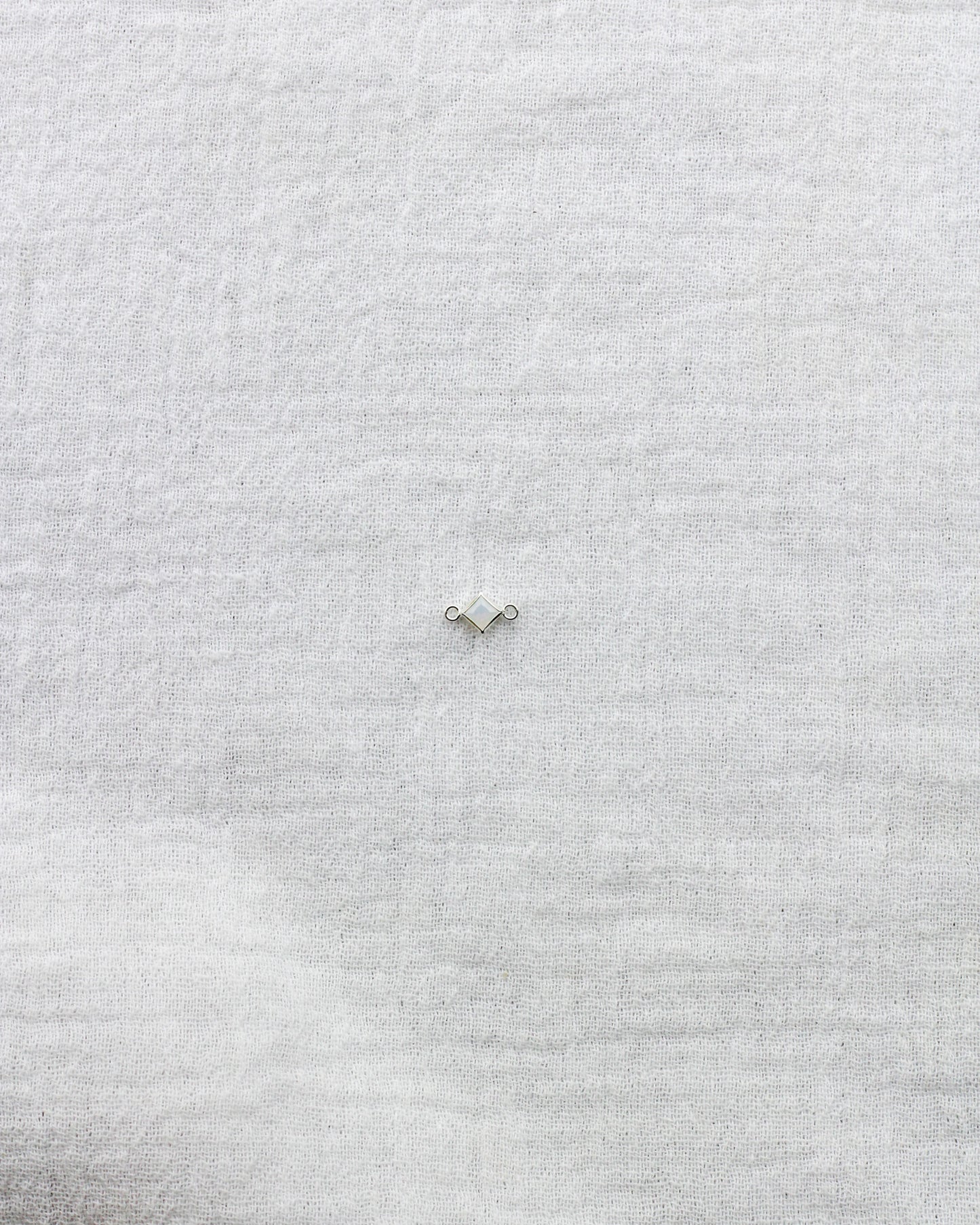 3mm White Opal Diamond Shaped Connector, CN313