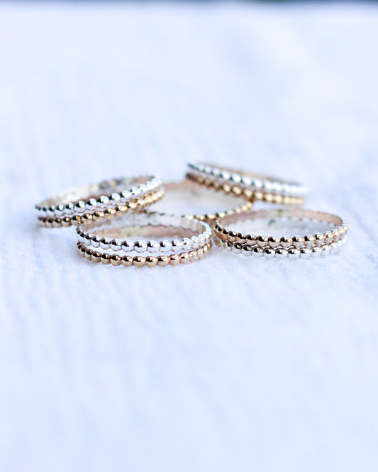 Double Beaded Band Ring, R33