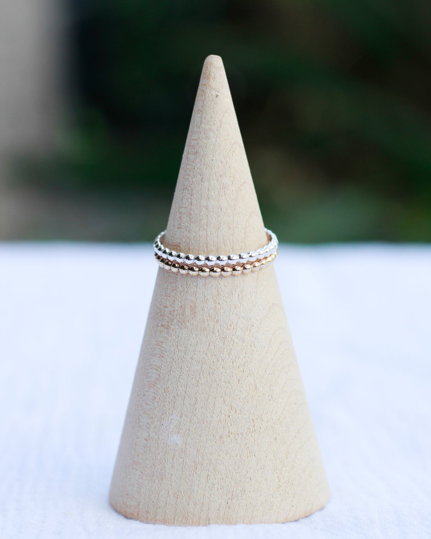 Double Beaded Band Ring, R33