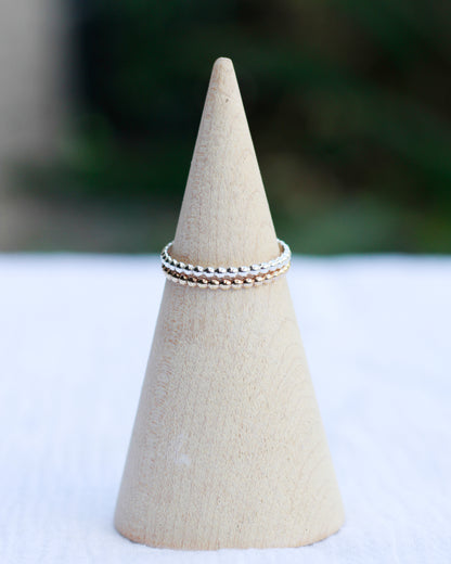 Double Beaded Band Ring, R33