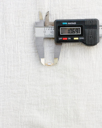 White Opal Marquise Bezel Connector, CN317
