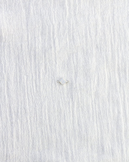 4mm White Opal Diamond Shaped Connector, CN325