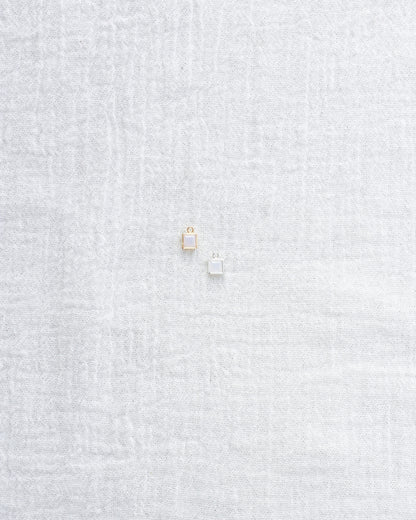 4mm White Opal Square Charm, CH254