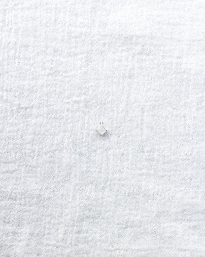 4mm White Opal Diamond Shaped Charm, CH255