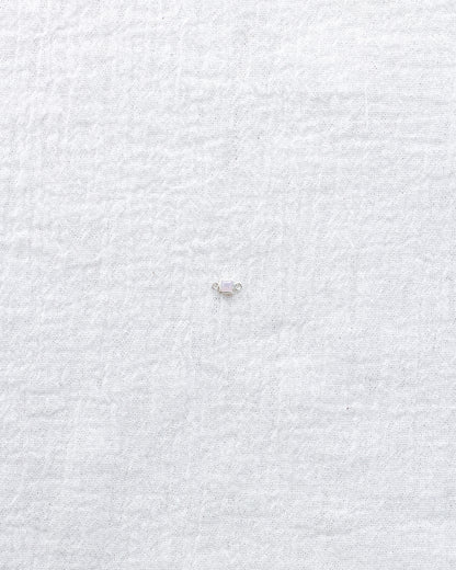 3mm Pink Opal Square Shaped Connector, CN310