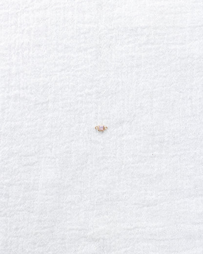 3mm Pink Opal Square Shaped Connector, CN310
