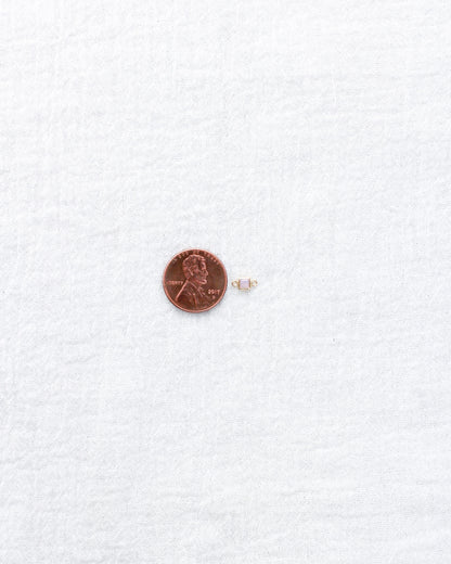 3mm Pink Opal Square Shaped Connector, CN310