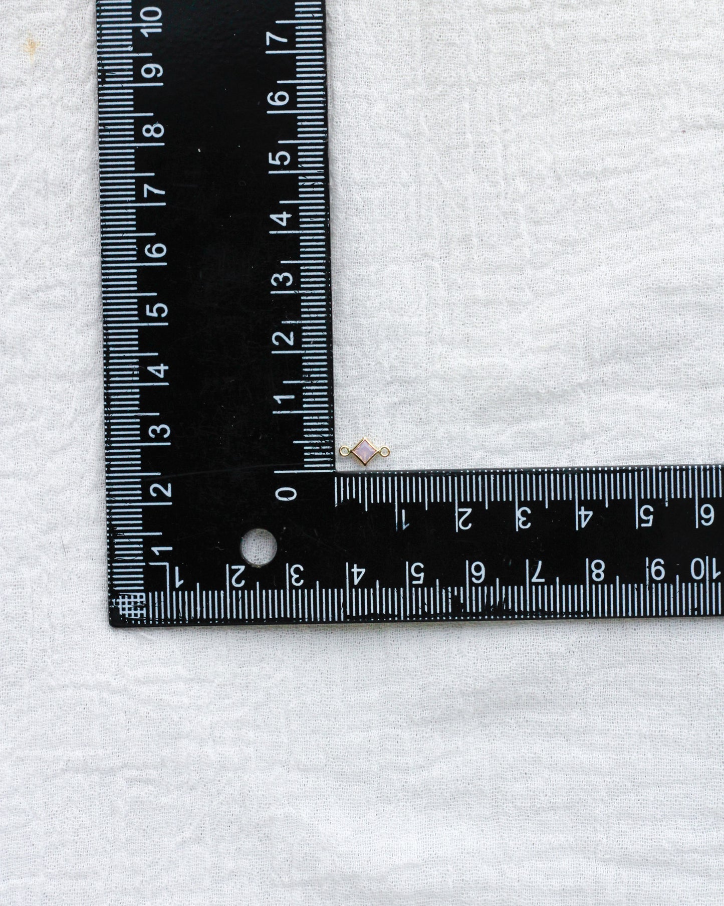 3mm Pink Opal Diamond Shaped Connector, CN314