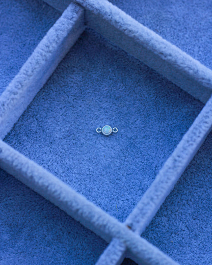3mm Sterling Silver Opal Connector, CN266