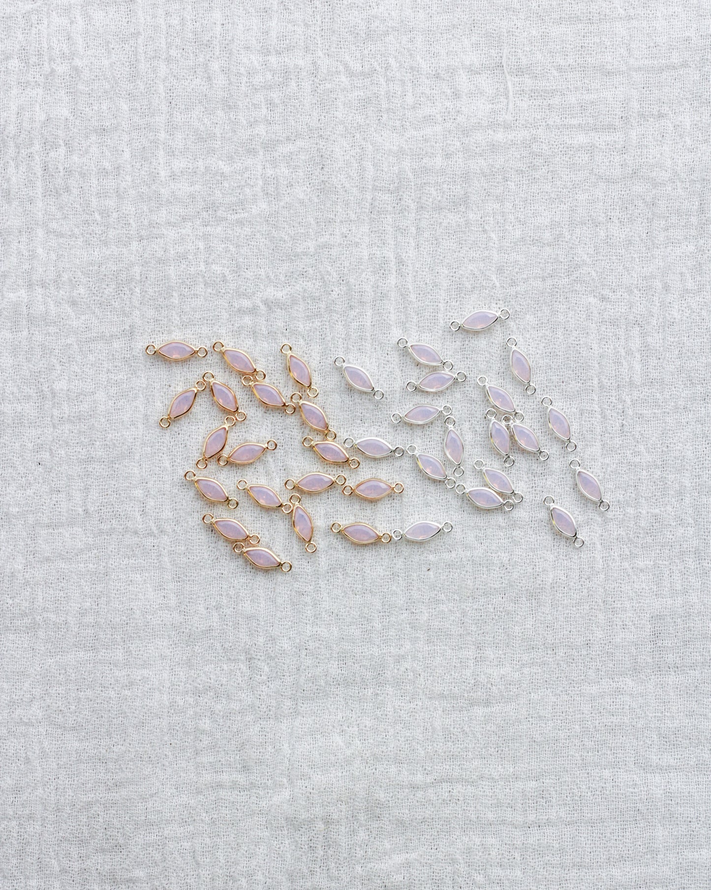 3mm Pink Opal Marquise Connector, CN318