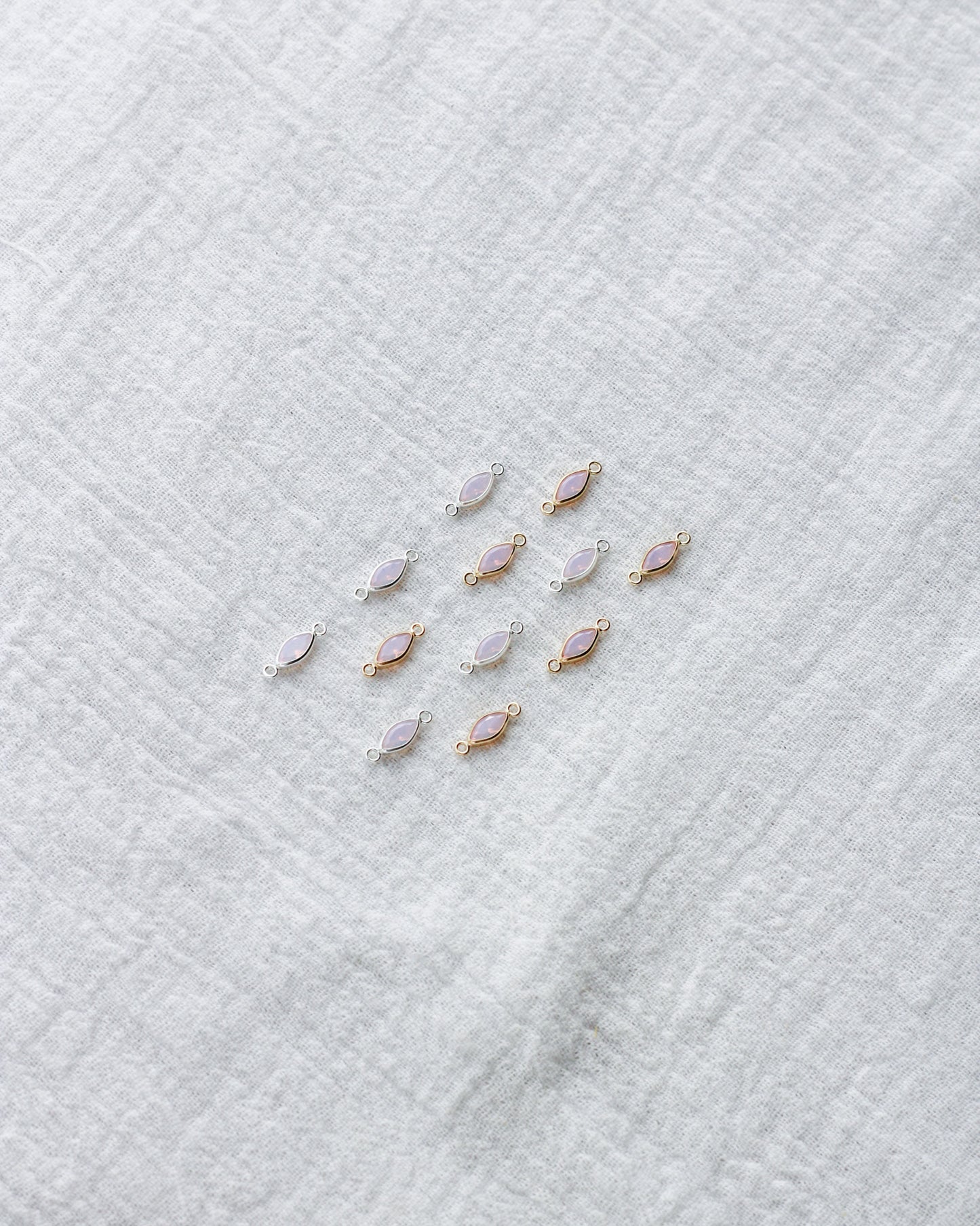 3mm Pink Opal Marquise Connector, CN318