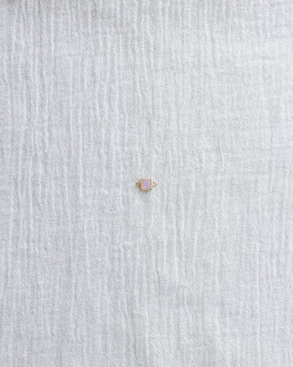 4mm Pink Opal Square Connector, CN322