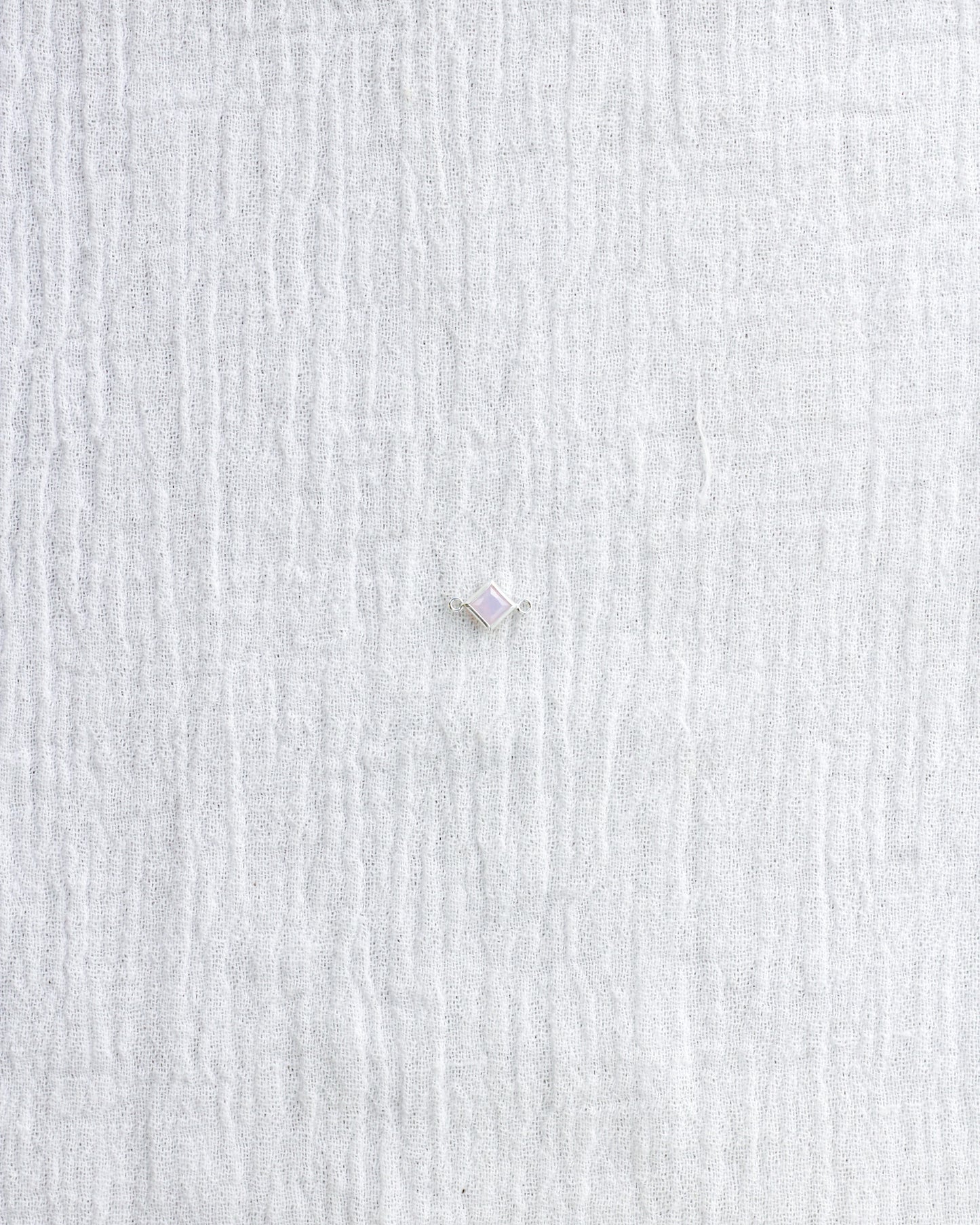 4mm Pink Opal Diamond Shaped Connector, CN326