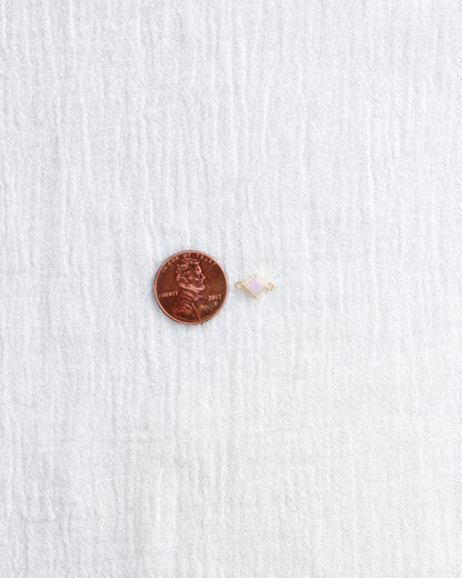 4mm Pink Opal Diamond Shaped Connector, CN326