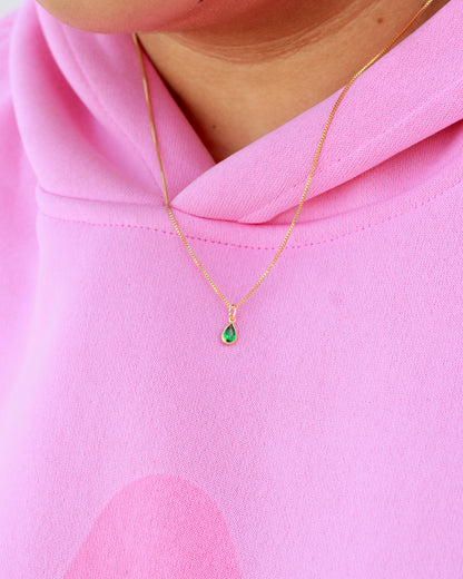 Teardrop Shaped Birthstone Charm, CH285